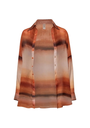 Baobab long sleeve sheer shirt - Orange