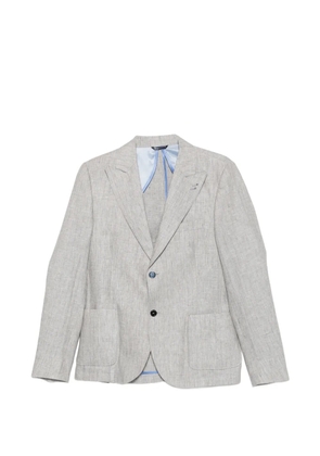 Daniele Alessandrini pinstripe single-breasted blazer - Grey