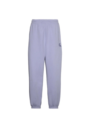 Calvin Klein logo-embroidered elasticated track pants - Purple