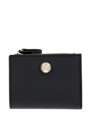 TWINSET logo-plaque pebbled wallet - Black