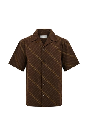 Ferragamo short-sleeve bowling shirt - Brown