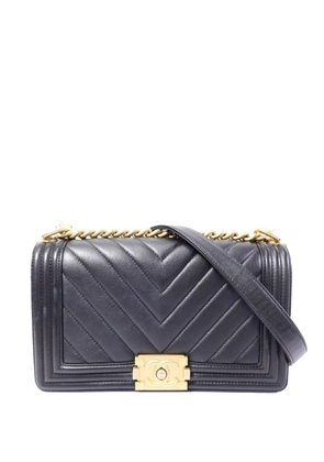 CHANEL Pre-Owned Boy chevron-quilted shoulder bag - Black
