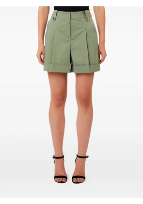 LIU JO pleated turn-up shorts - Green