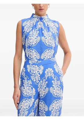 Lola Casademunt damask-print sleeveless top - Blue