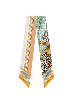 Ferragamo Felini-print silk mini bandeau - Orange