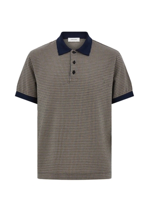 Ferragamo short-sleeve micro-check polo - Neutrals