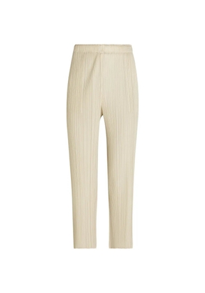 Issey Miyake Monthly Colors : May pleated straight-leg trousers - Neutrals