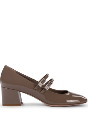 Le Silla 50mm Danielle patent-leather pumps - Brown