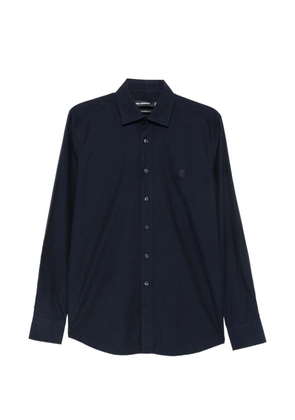 Karl Lagerfeld floral-embroidered shirt - Blue
