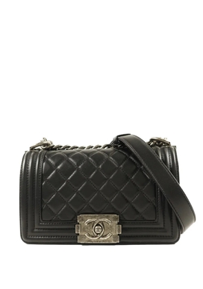 CHANEL Pre-Owned Boy diamond-quilted shoulder bag - Black