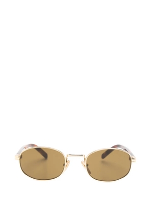 Prada Pre-Owned oval-frame sunglasses - Gold