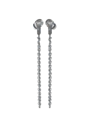 Diesel charm-detail chain-link wired earbuds - Silver