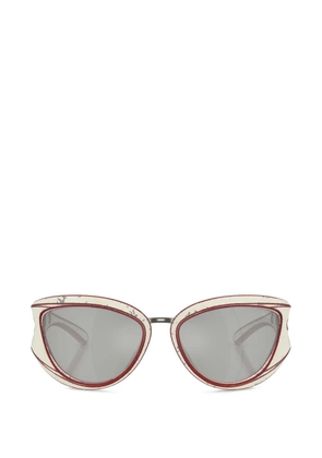 Diesel cat-eye frame sunglasses - White