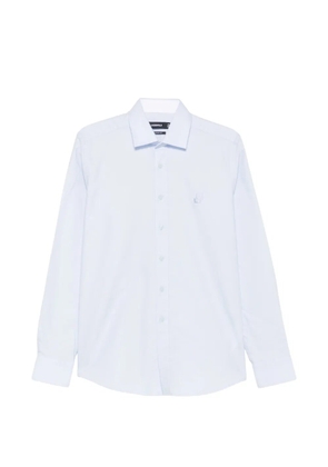 Karl Lagerfeld logo-embroidered long-sleeve shirt - Blue