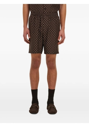 Ferragamo silk bermuda shorts - Brown