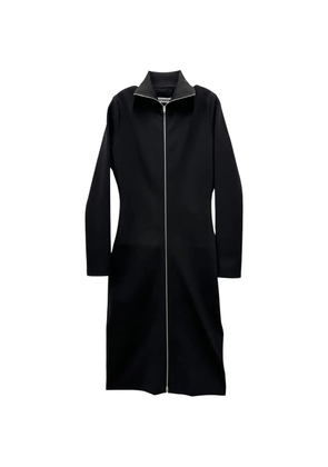 Jil Sander zip-up long-sleeved midi dress - Black
