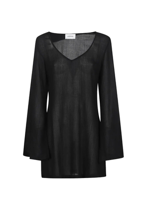 Anemos bell-sleeve tunic mini dress - Black