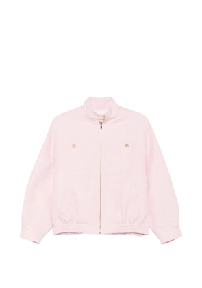 Maje funnel-neck zip-up jacket - Pink