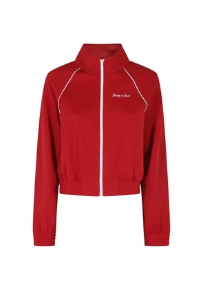 Sporty & Rich piped raglan-sleeve jacket - Red