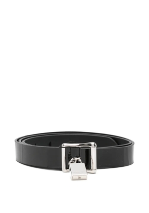 Saint Laurent Pre-Owned padlock-detail belt - Black
