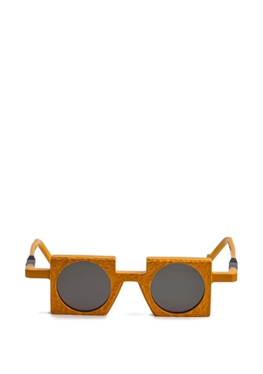 VAVA Eyewear geometric-frame hammered-effect sunglasses - Orange
