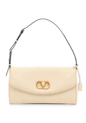 Valentino Garavani small DeVain leather shoulder bag - Neutrals