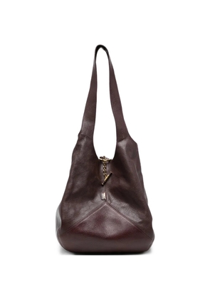 Chloé Pre-Owned Balloon grained-leather tote bag - Purple