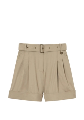 Burberry belted tropical gabardine shorts - Neutrals