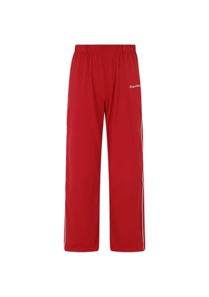 Sporty & Rich logo-print side-stripe track pants - Red
