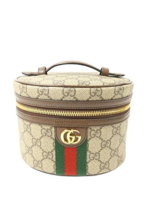 Gucci Pre-Owned monogram-pattern wash bag - Brown