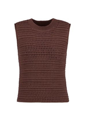 Tod's crochet-knit top - Brown