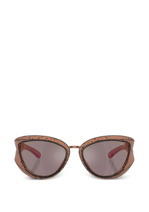 Diesel cut-out cat-eye sunglasses - Brown