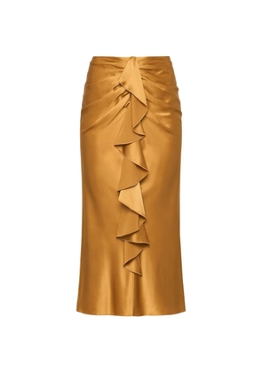 Cinq A Sept Cynthia ruffled silk skirt - Yellow