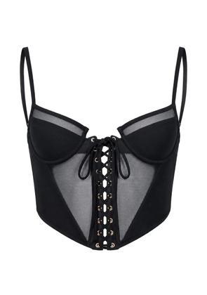 Kiki de Montparnasse lace-up bikini top - Black