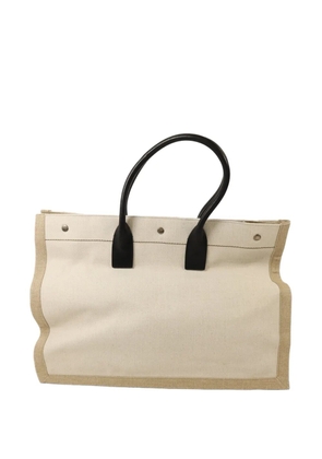 Saint Laurent Pre-Owned large Rive Gauche canvas tote bag - Neutrals