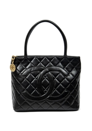 CHANEL Pre-Owned Medallion diamond-quilted tote bag - Black