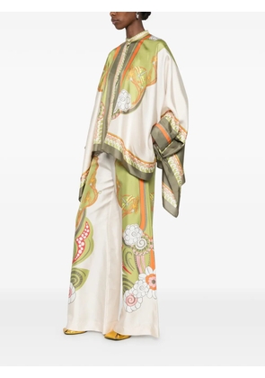 La DoubleJ graphic-print palazzo pants - Neutrals