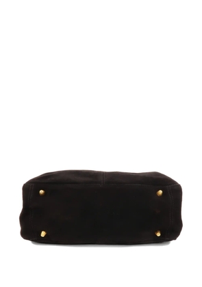 Fendi Pre-Owned FF logo suede tote bag - Black