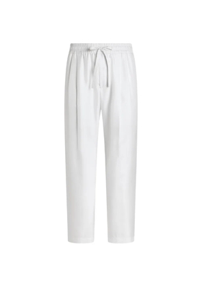 Dolce & Gabbana silk twill jogging trousers - White