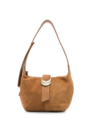 Ba&Sh Youyou buckle-detail suede shoulder bag - Brown