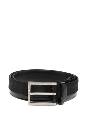 Gianfranco Ferré Pre-Owned 2000 logo-engraved buckle belt - Black