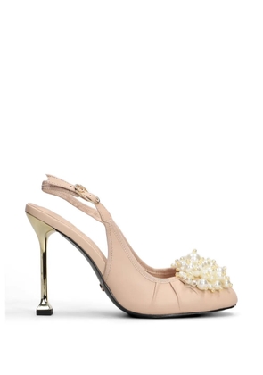 Gold & Rouge Pipoca pearls-detail embellished pumps - Neutrals