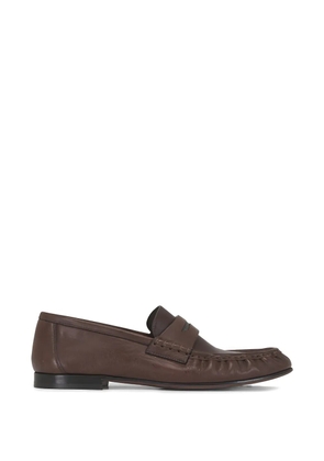 Brunello Cucinelli monili-embellished leather loafers - Brown