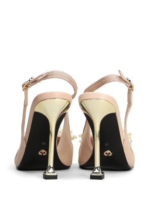 Gold & Rouge Pipoca pearls-detail embellished pumps - Neutrals