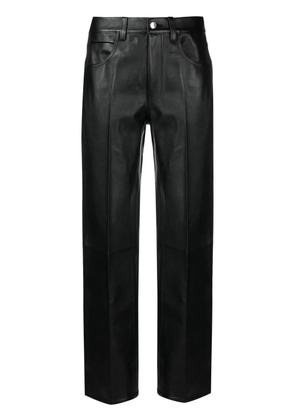 Alexander Wang leather straight-leg trousers - Black