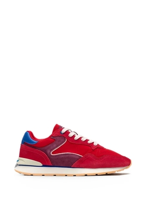 Hoff City Dopamine panelled suede-trimmed sneakers - Red