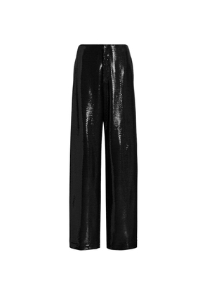 Alberta Ferretti sequin-embellished trousers - Black
