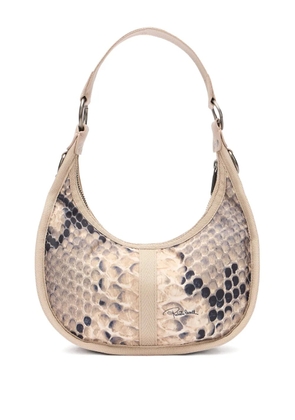 Roberto Cavalli Bologna snake-embossed tote bag - Neutrals