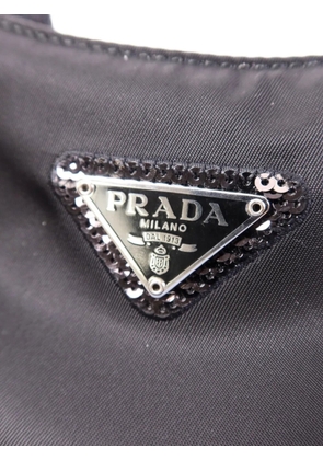 Prada Pre-Owned Sequin polka-dot shoulder bag - Black