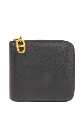 Hermès Pre-Owned Evercolor leather zipper wallet - Blue